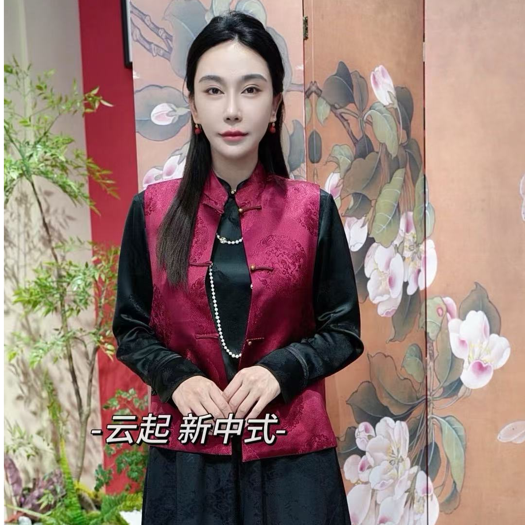 FJ 【禧龙】新中式国风百搭女款马甲