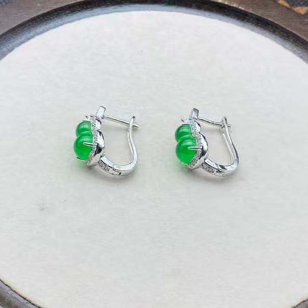 冰绿葫芦耳夹  A316