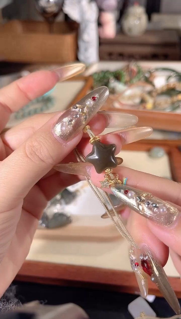 银S925镶嵌手链和田玉多样性发其一孤品默认微瑕