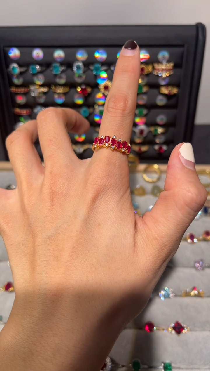 【闪购商品】红宝石戒指银S925镶嵌0000