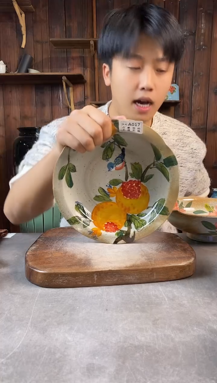 碗017x瑕开窑上新 手工手绘