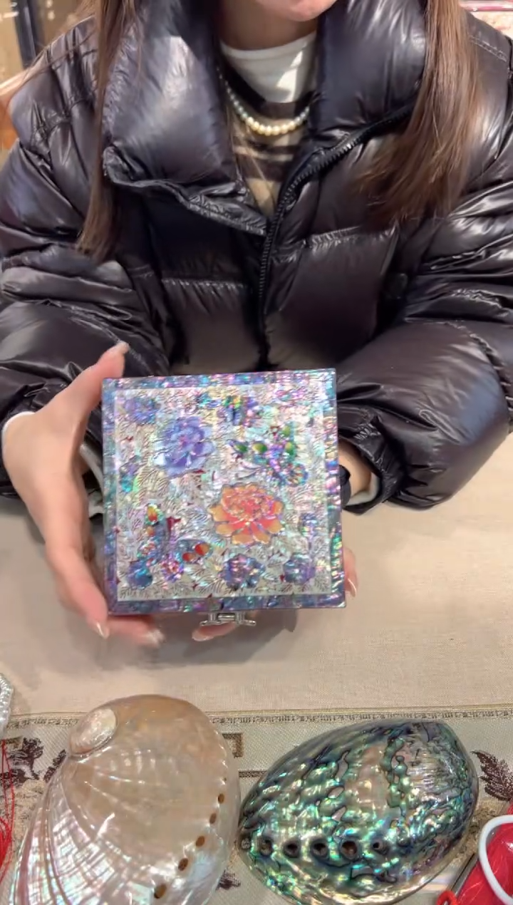 【闪购商品】单层全满螺弘贝雅螺钿漆器文化馆