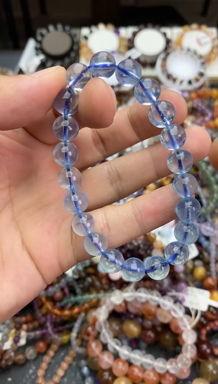 未镶嵌手链海蓝宝石手链