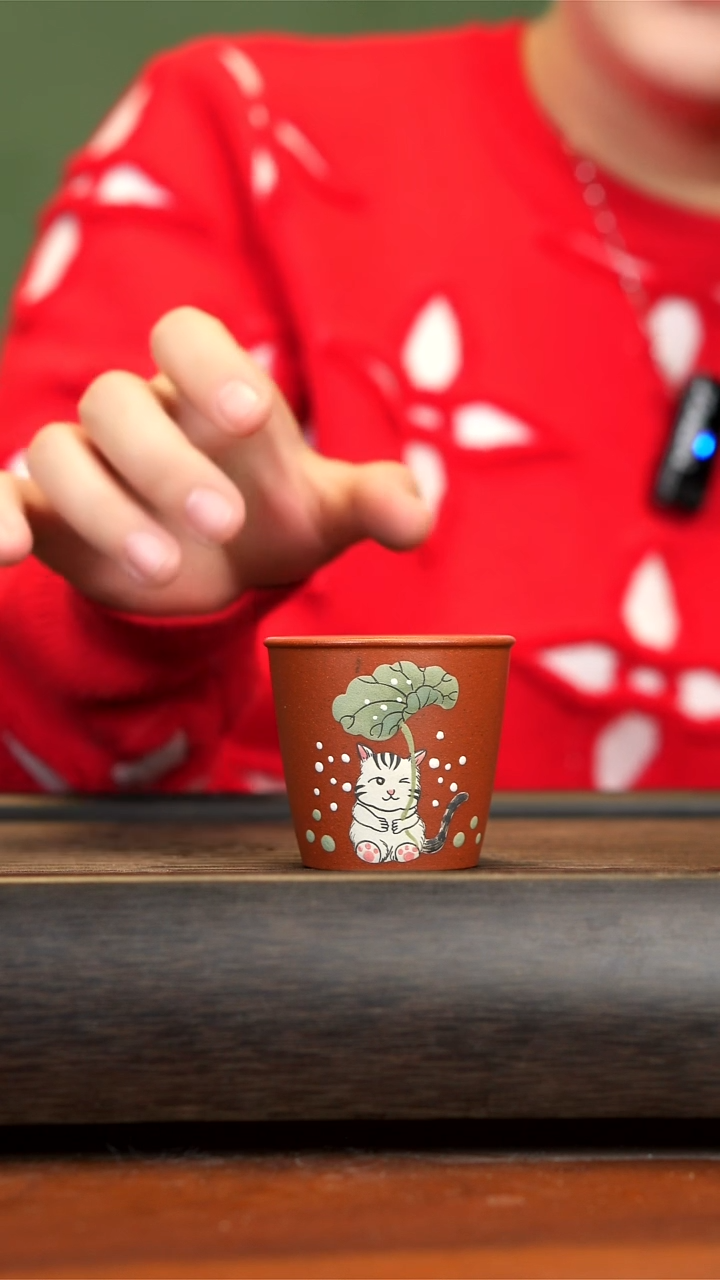 【闪购商品】紫砂茶壶宜兴紫砂猫咪杯50cc