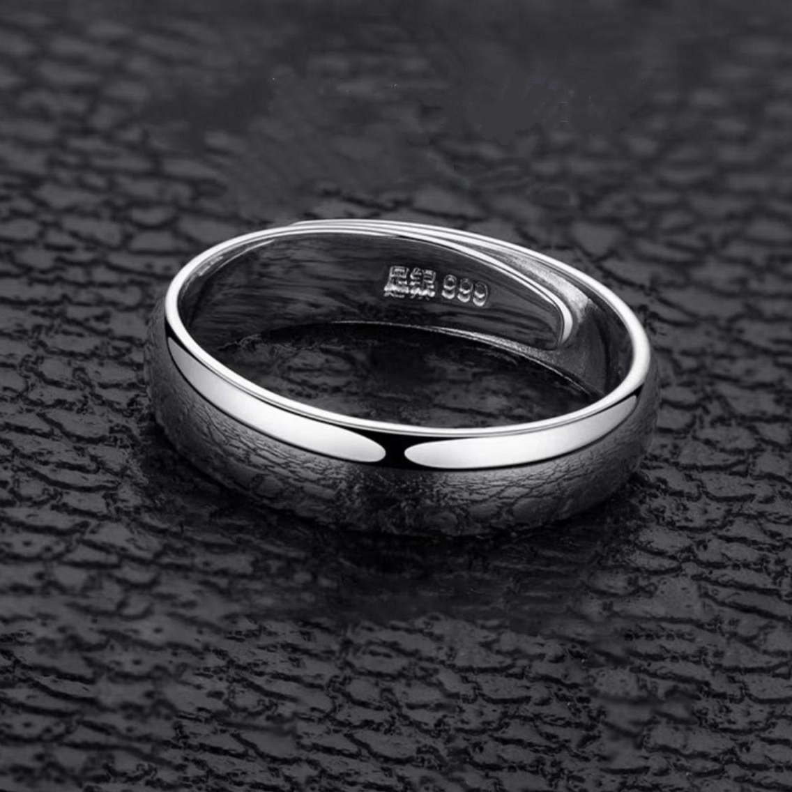 足银戒指 足银戒指 足银留白戒指