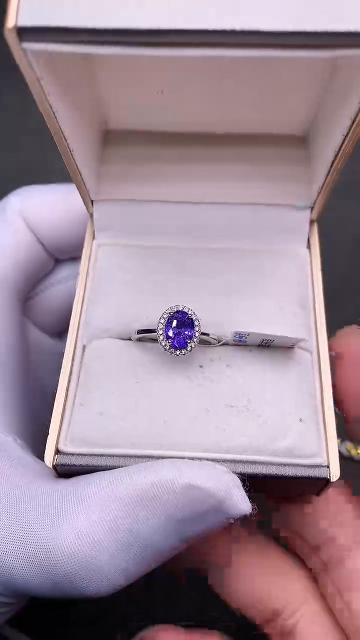 【闪购商品】彩色蓝宝石戒指银S925镶嵌.......