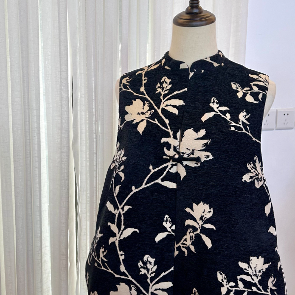 青羽家QYJ512101新中式小立领对襟马甲