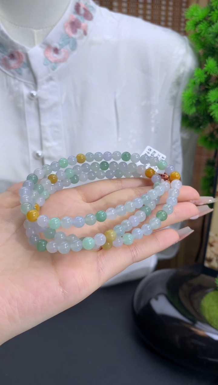【闪购商品】翡翠手链未镶嵌卡6mm