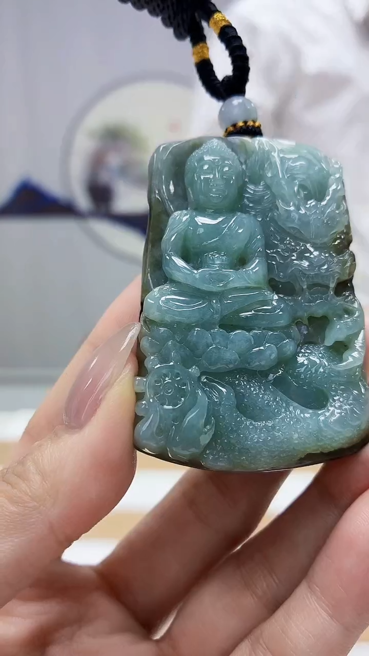 未镶嵌定制翡翠5028MM-毛货挂件50