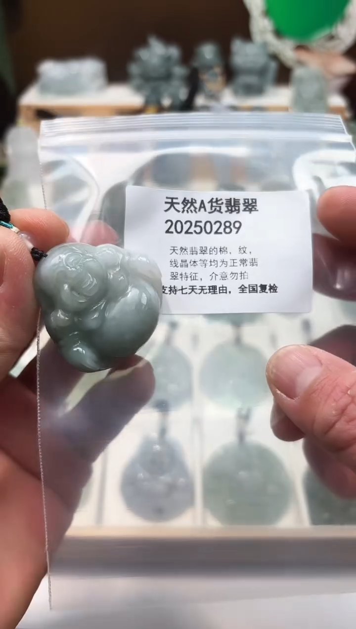 颈饰未镶嵌翡翠天然翡翠A货1202