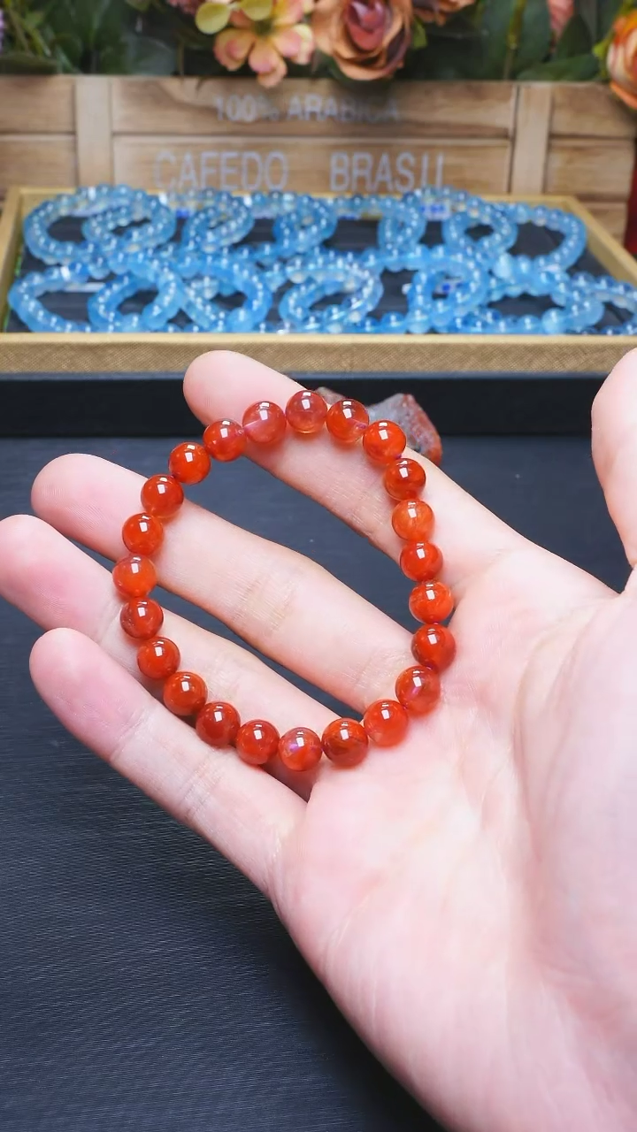 【闪购商品】水晶L035荆棘玫瑰金红眼单圈8mm未镶嵌多样性发其一