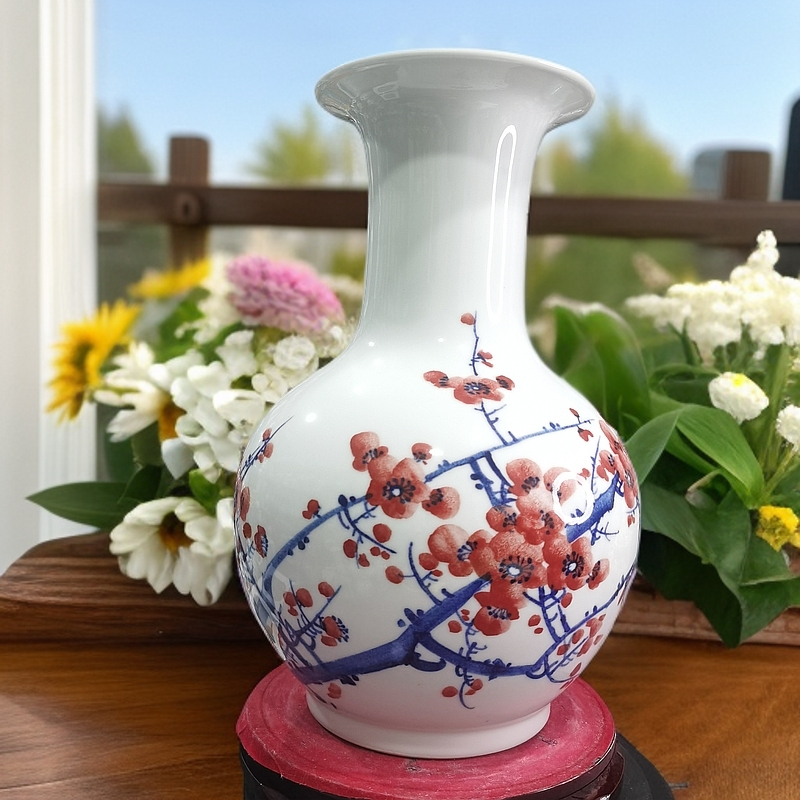 景德镇钟一鸣老师手工手绘花瓶陶瓷瓷器摆件青花上档次瓷瓶摆件