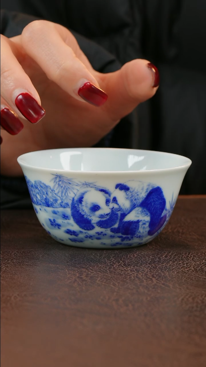 【闪购商品】青山赋熊猫主人杯陶瓷