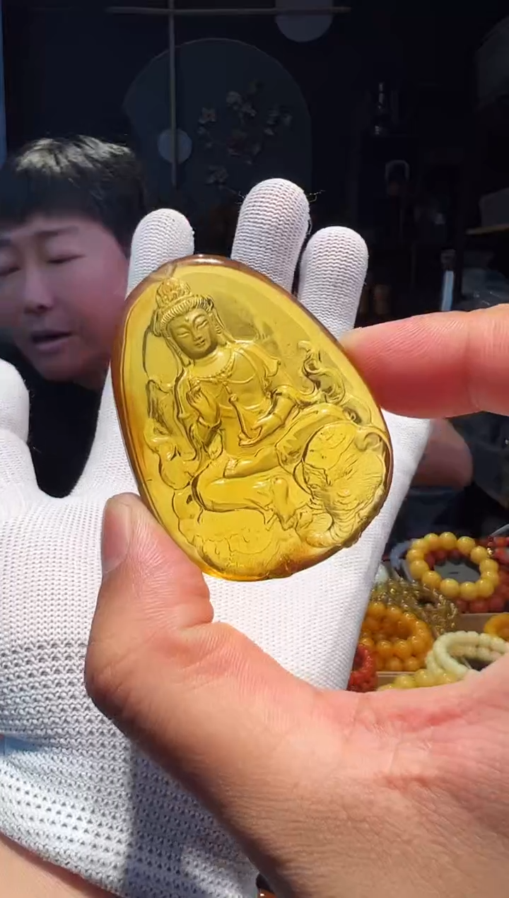 手串琥珀未镶嵌挂件