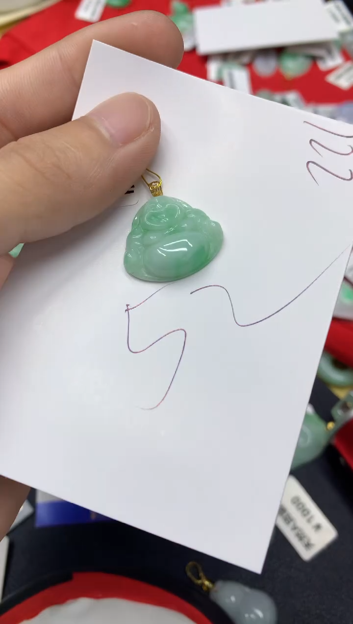 【闪购商品】翡翠颈饰18K金镶嵌翡翠