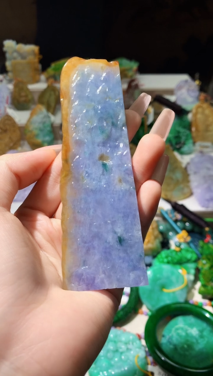 未镶嵌定制翡翠天然A货翡翠妖紫