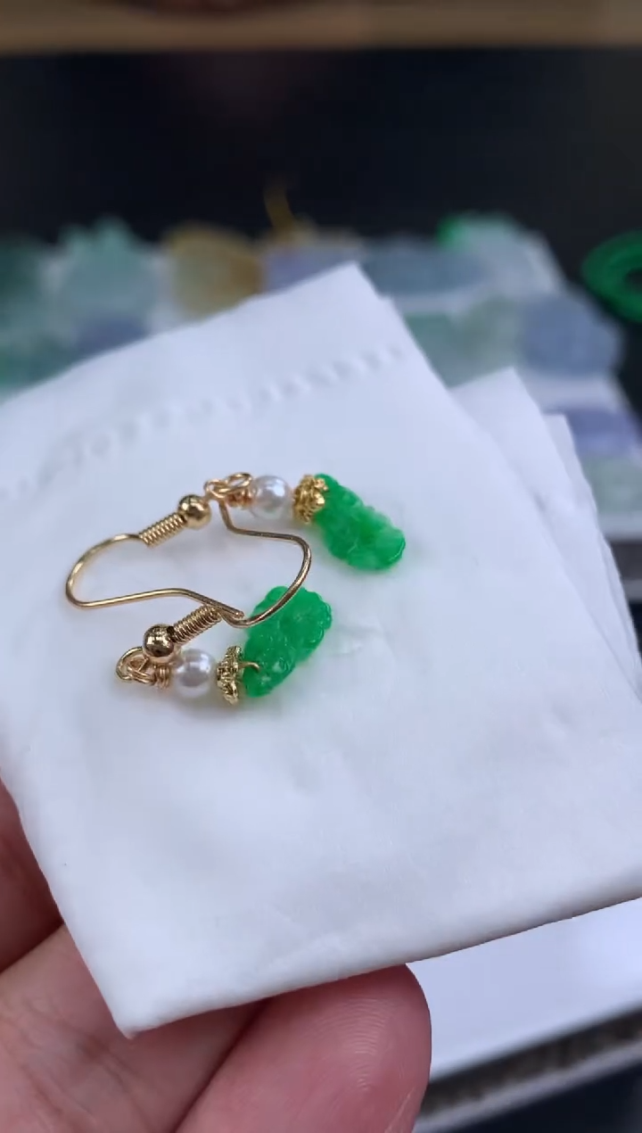 【闪购商品】翡翠耳饰未镶嵌翡翠