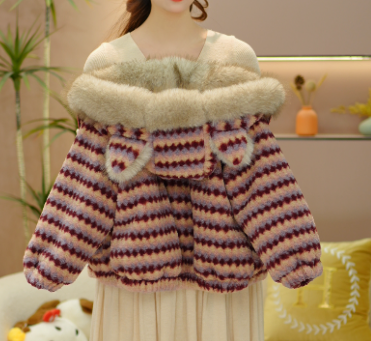 米小逗2025新款冬款国风男女童洋气时尚加厚女民族风外套潮 Q217