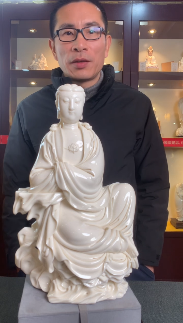 【闪购商品】摆件坐岩观音  德化白瓷 