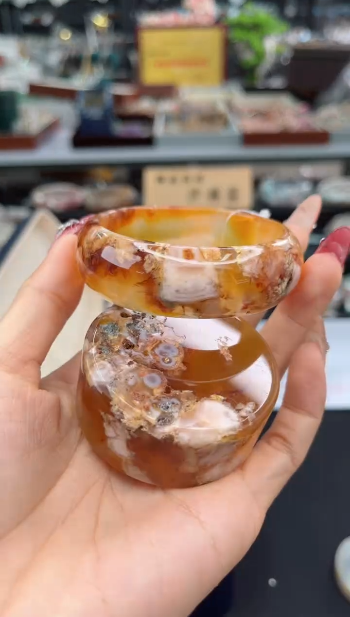 【闪购商品】石英质玉手镯未镶嵌54圈口（赠品镯心）S98119