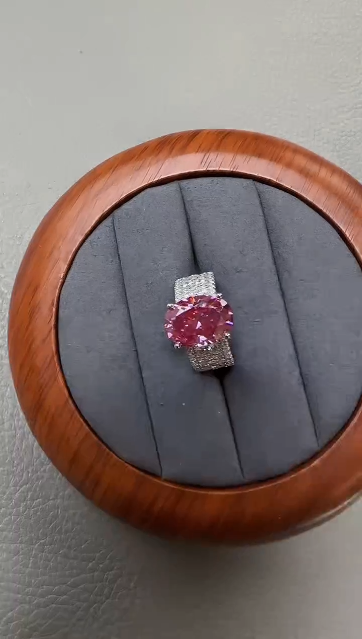 主播定制链接 粉色冰雪皇后8ct 定制圈口