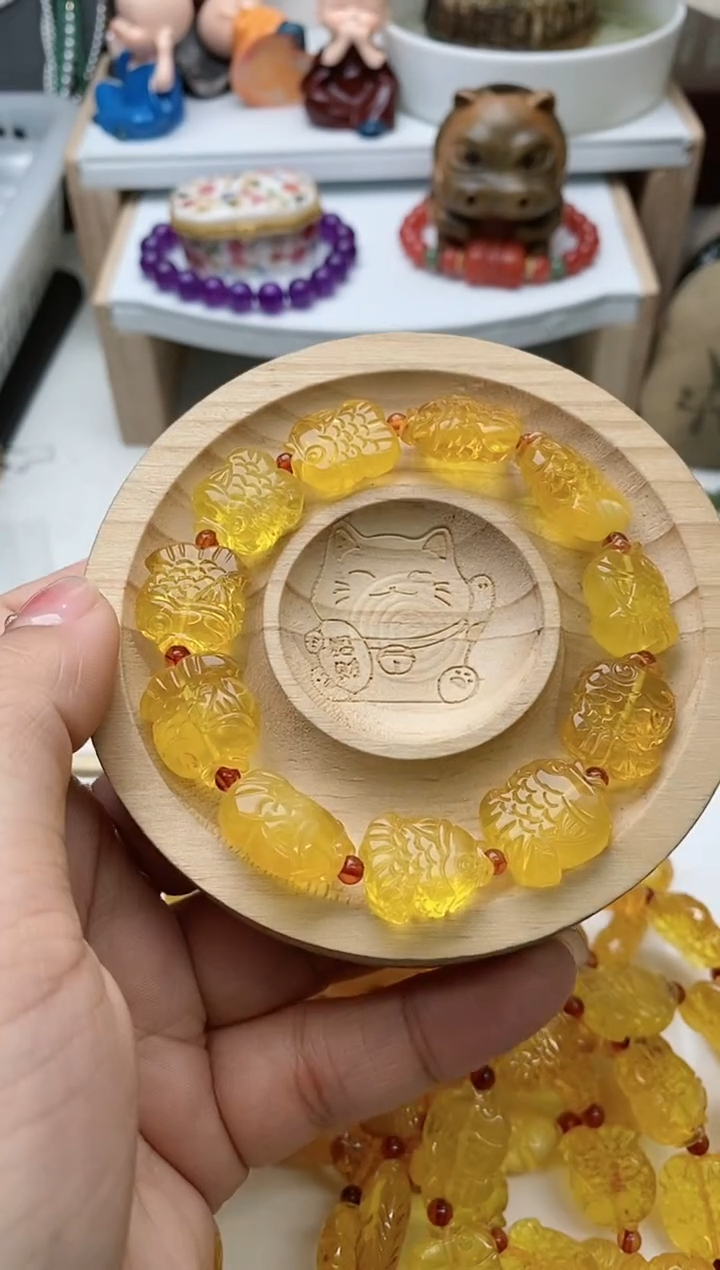 【闪购商品】琥珀手链未镶嵌A9一条