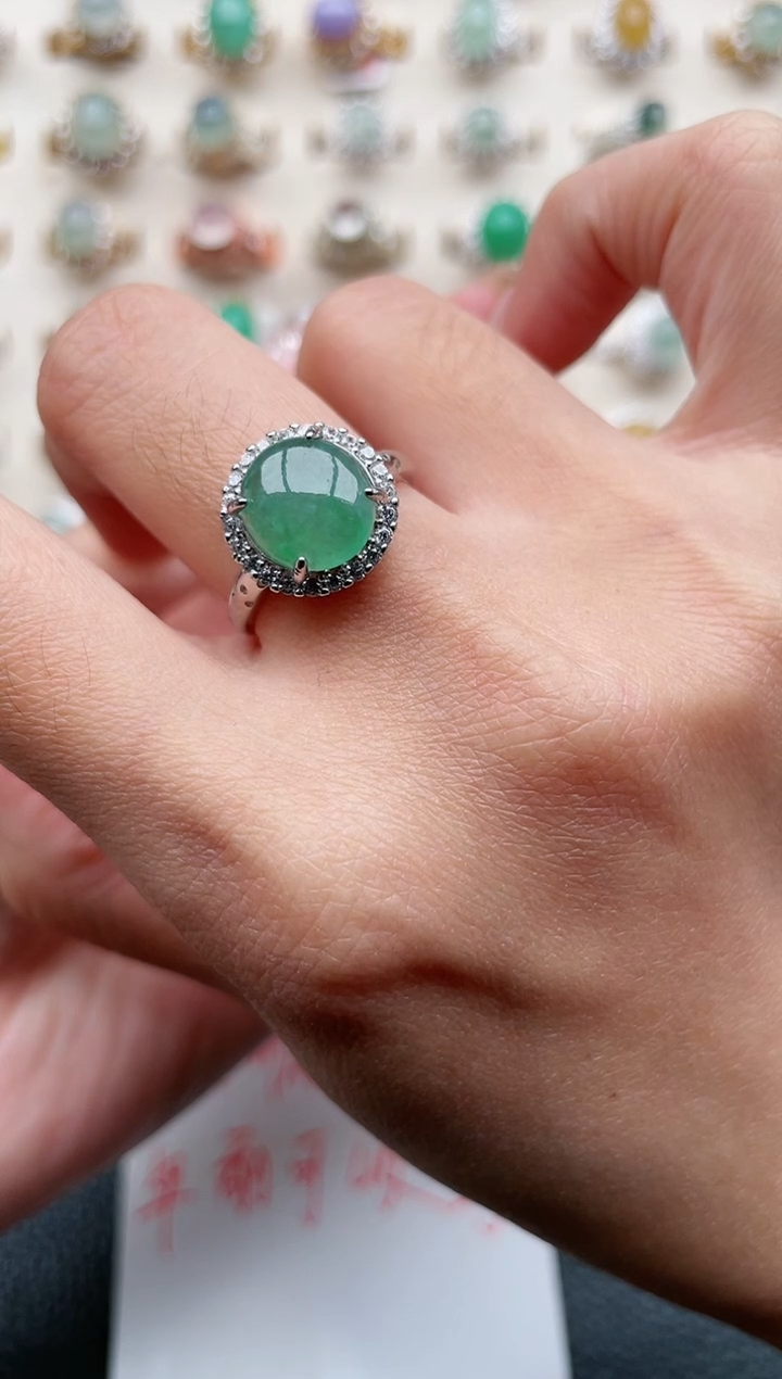 【闪购商品】翡翠戒指银S925镶嵌1111