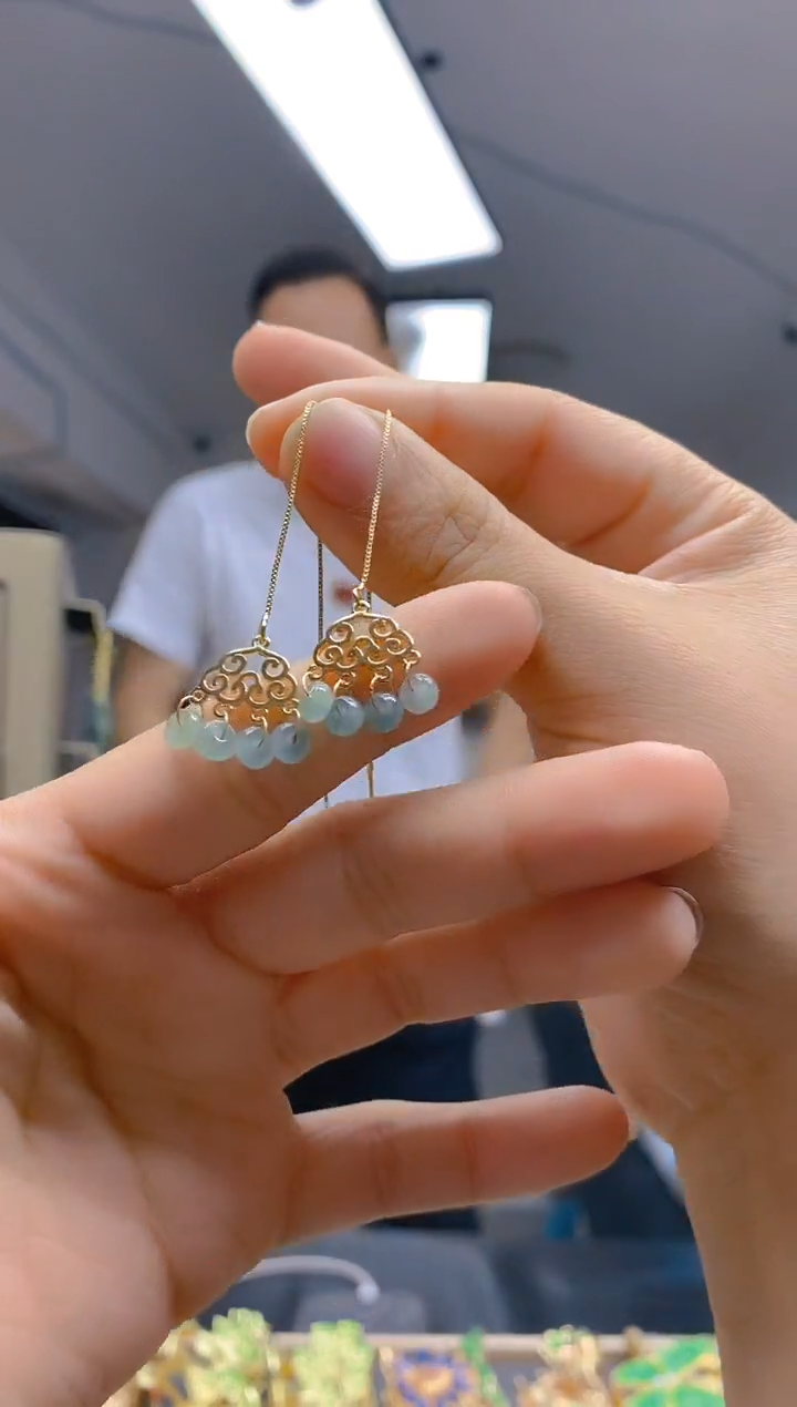 【闪购商品】翡翠耳饰合金0264翡翠耳线