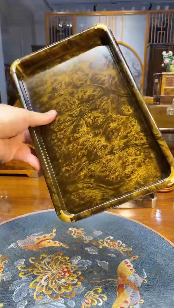 乌木类成套家具瘤疤茶盘  s21