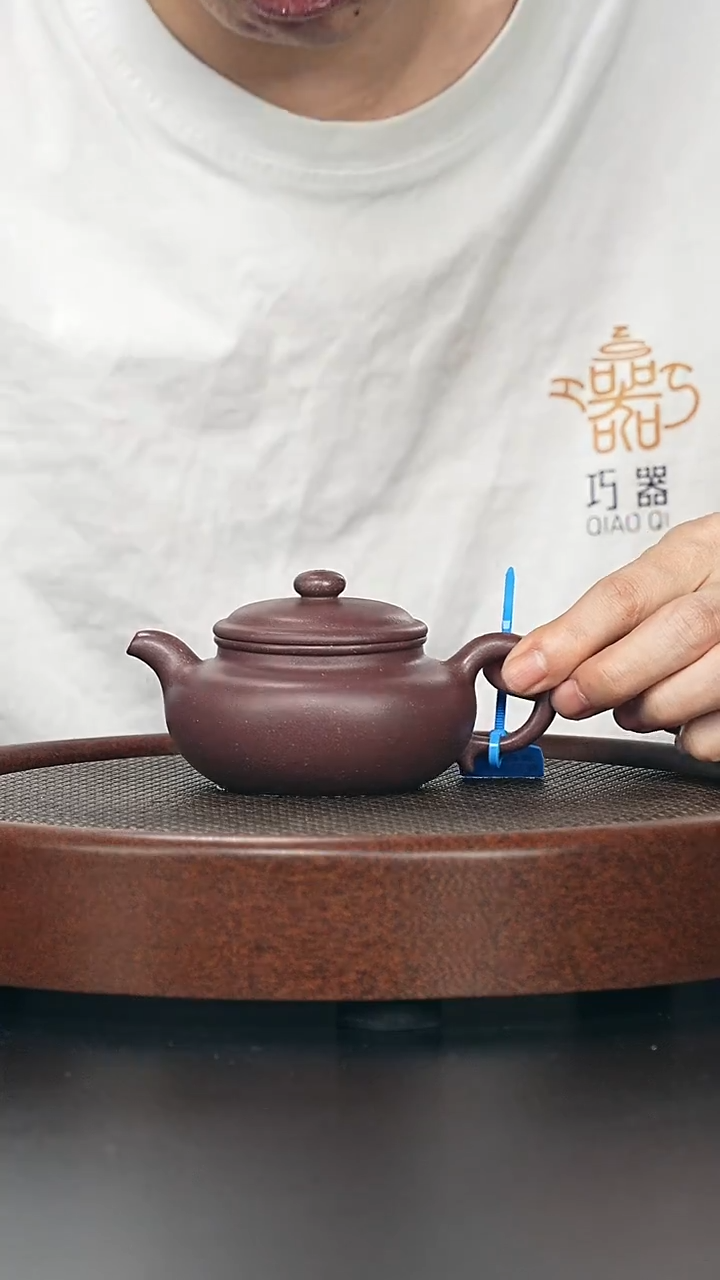 茶壶紫砂仿古-千禧紫泥-全手工微微瑕