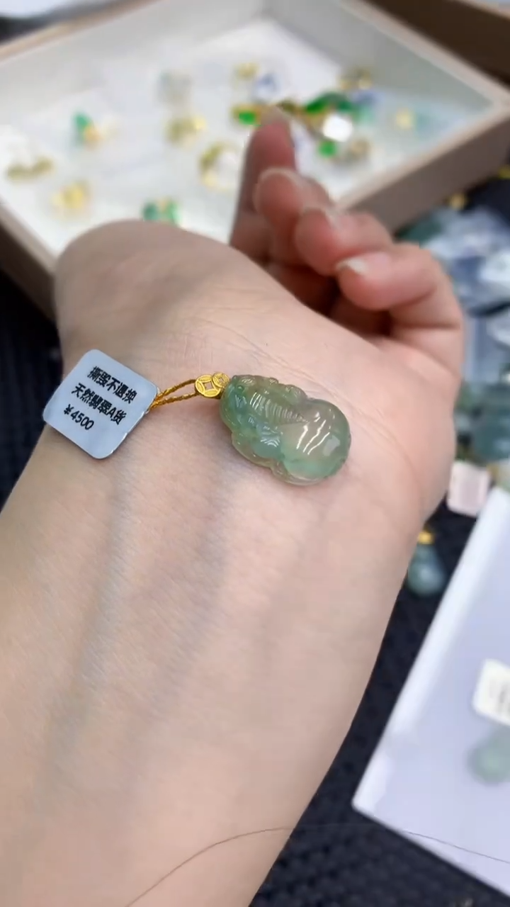 【闪购商品】翡翠颈饰18K金镶嵌            8