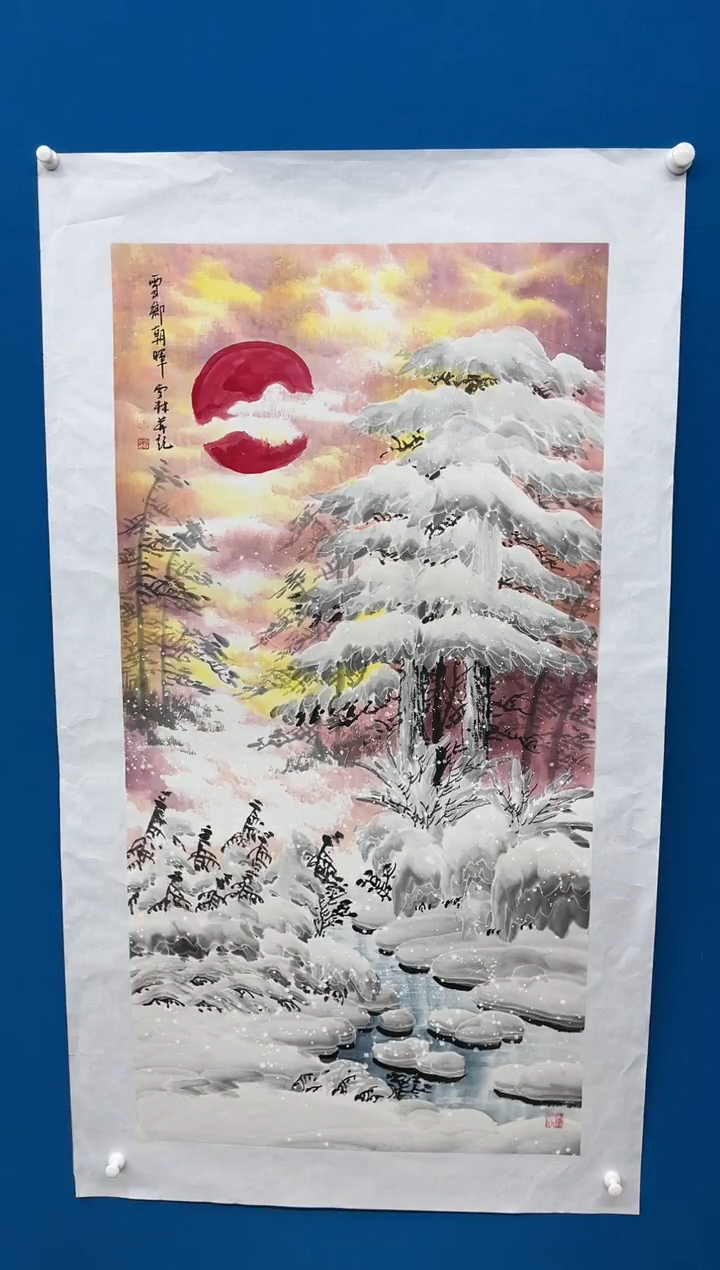 【闪购商品】国画张-四尺雪景/无框/W