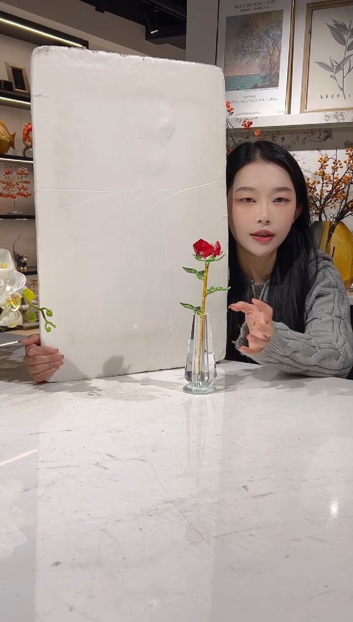 【闪购商品】人造水晶玫瑰花