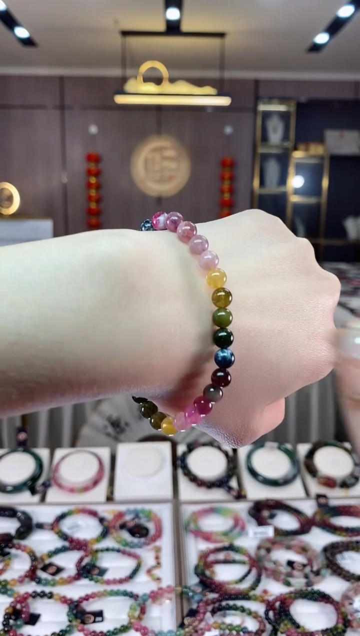 【闪购商品】碧玺单圈手串未镶嵌一物一证dan