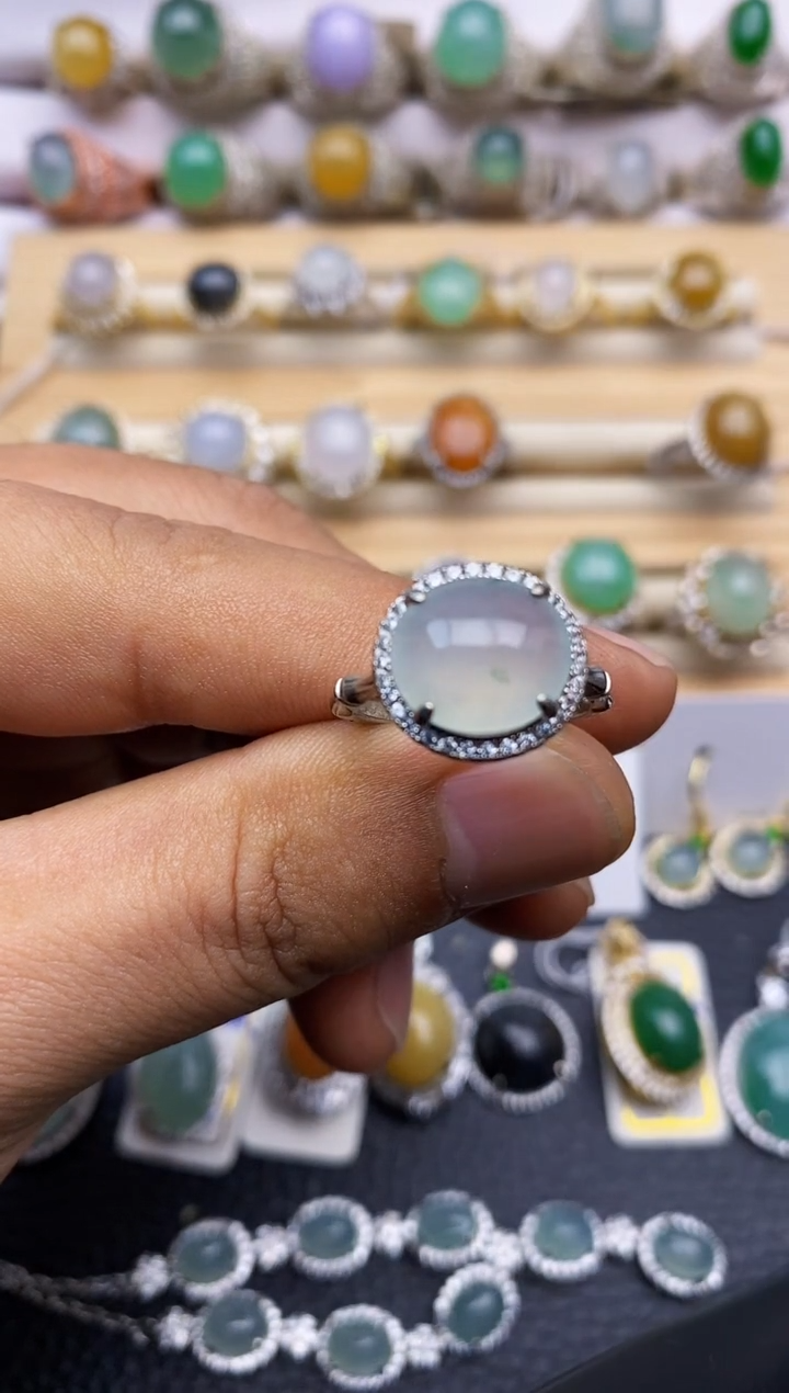 【闪购商品】翡翠戒指银S925镶嵌/0058