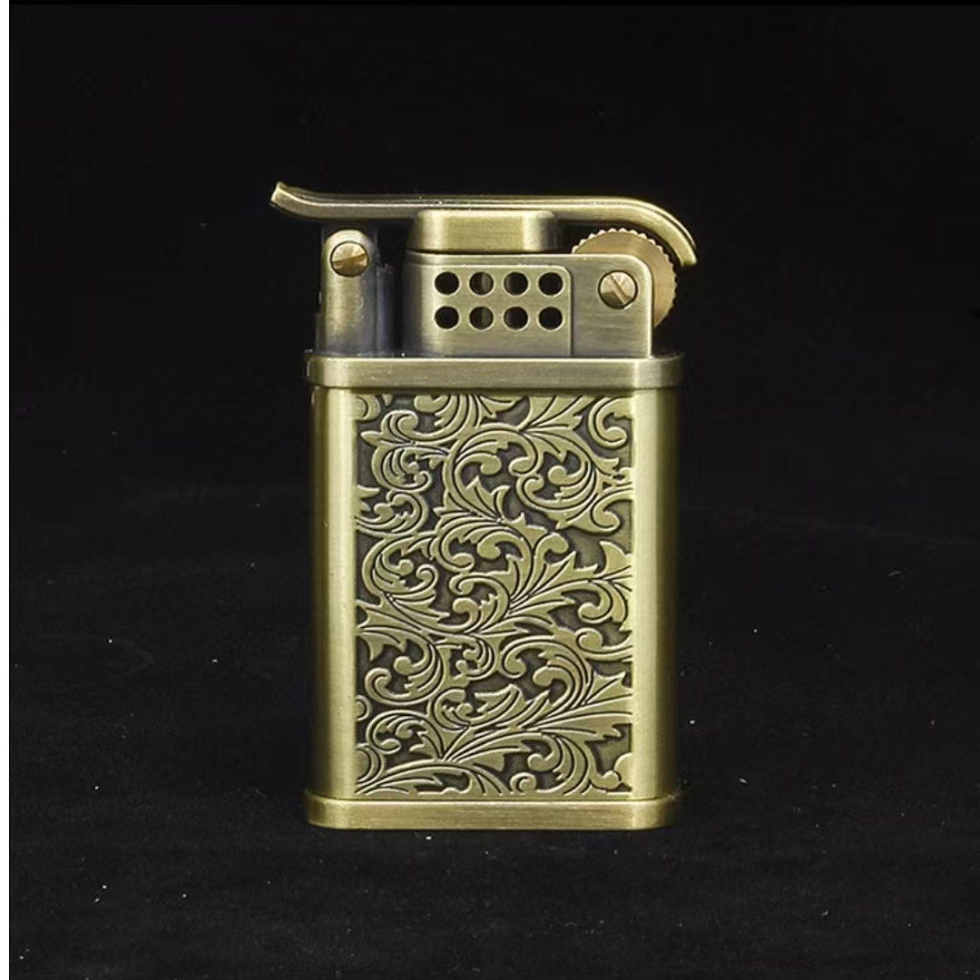 煤油打火机复古砂轮式唐草男士礼品送礼防风打火机