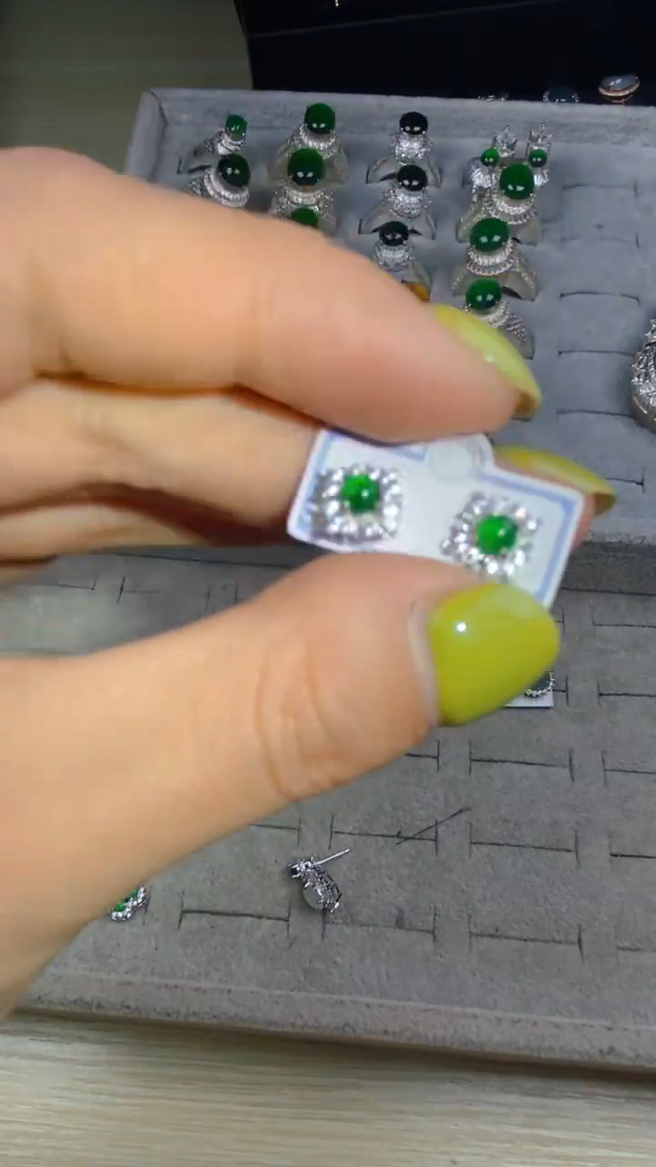 【闪购商品】翡翠耳饰未镶嵌多样性发其一