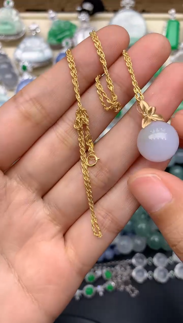 【闪购商品】翡翠颈饰18K金镶嵌132-中国好珍宝