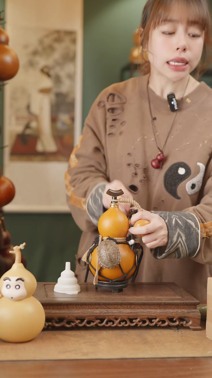 【闪购商品】156号精品天然大漆工艺防渗内胆酒葫芦~