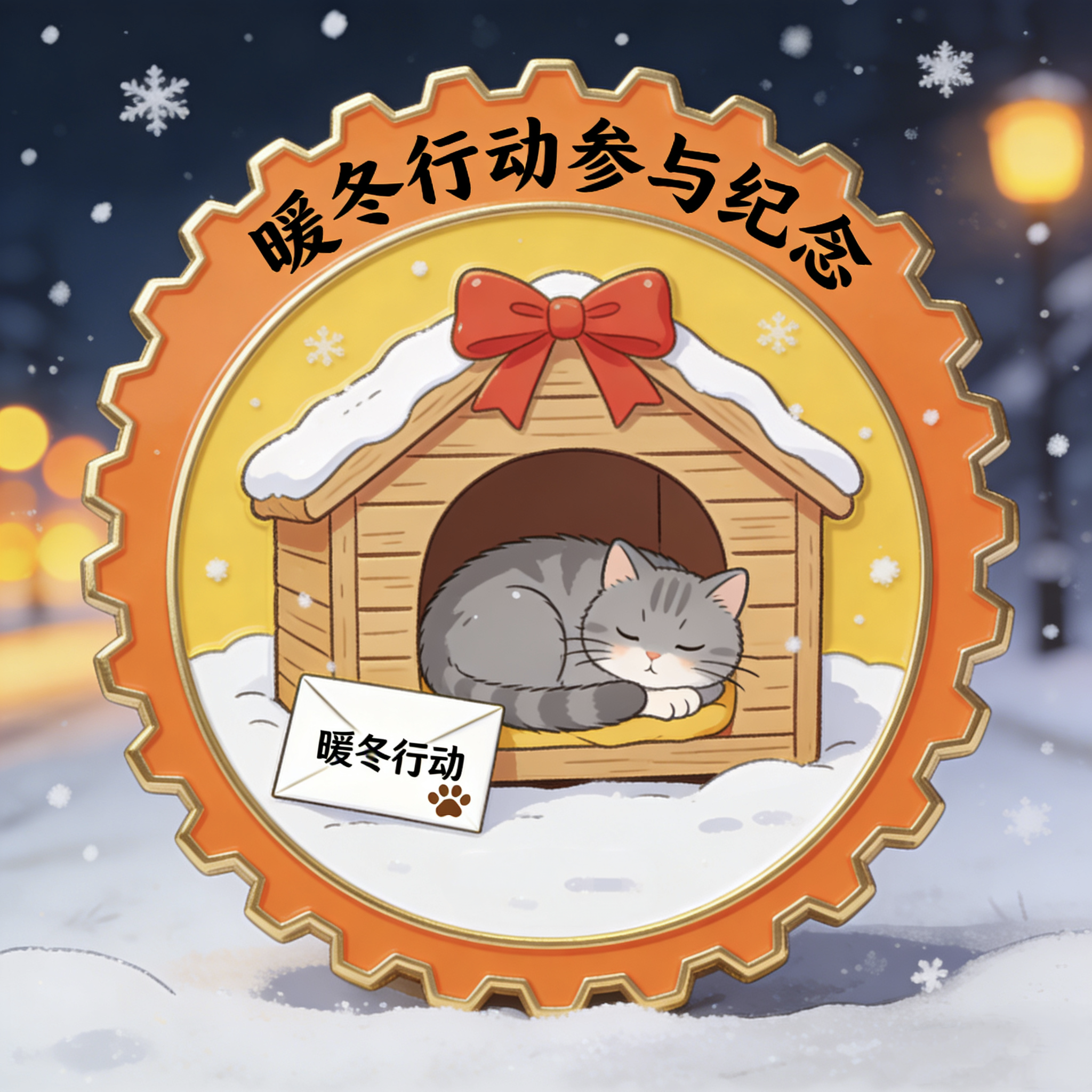 暖冬行动参与纪念明信片