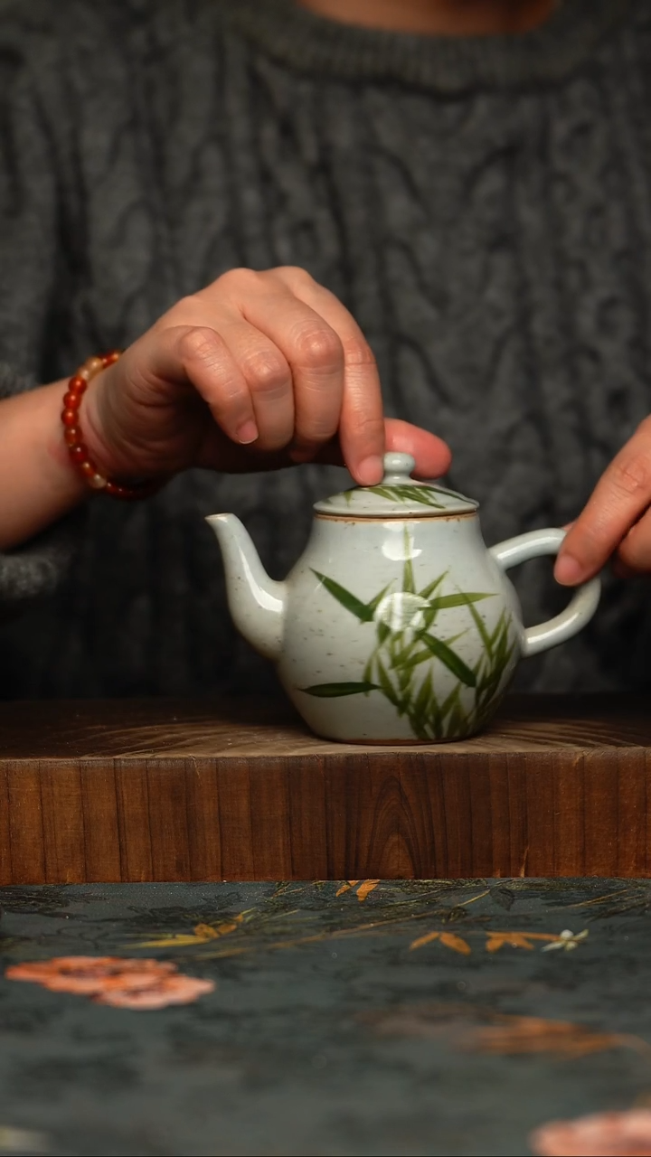 瓷片釉下彩手工手绘同款