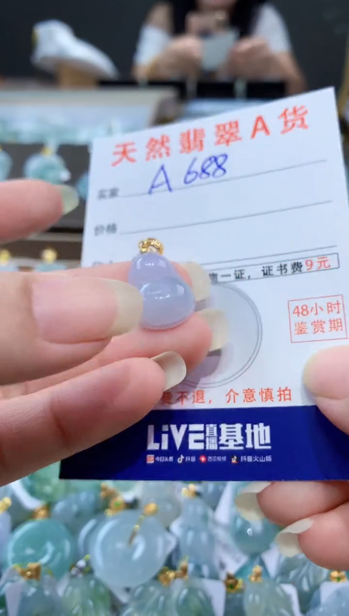 颈饰未镶嵌翡翠天然翡翠A货挂件 