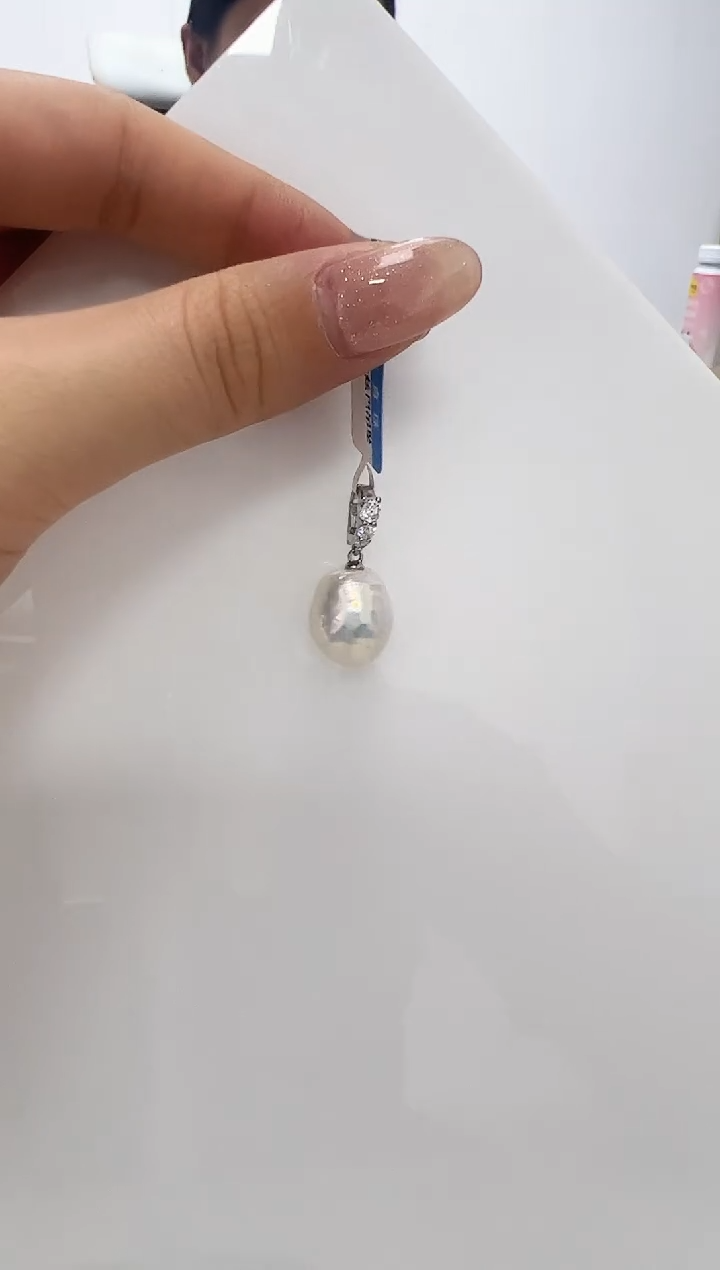 【闪购商品】淡水珍珠DA银S925镶嵌b376 珍珠吊坠 