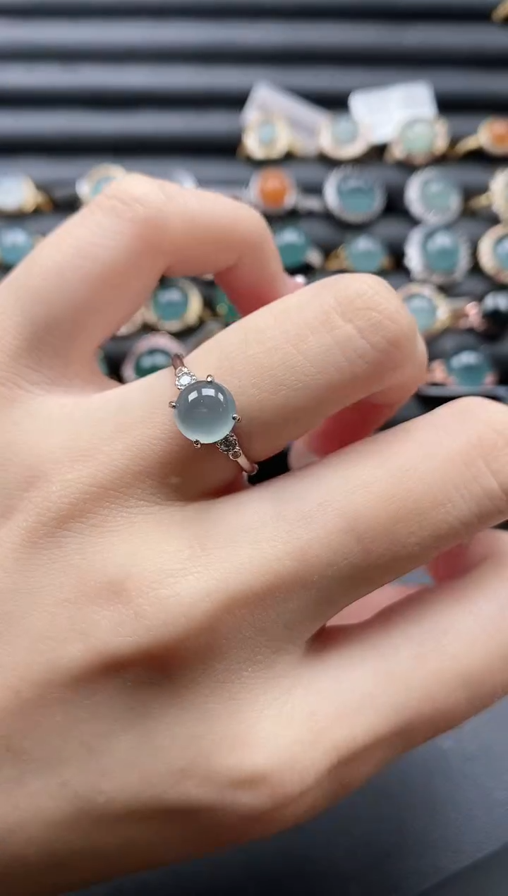 【闪购商品】翡翠戒指银S925镶嵌1111