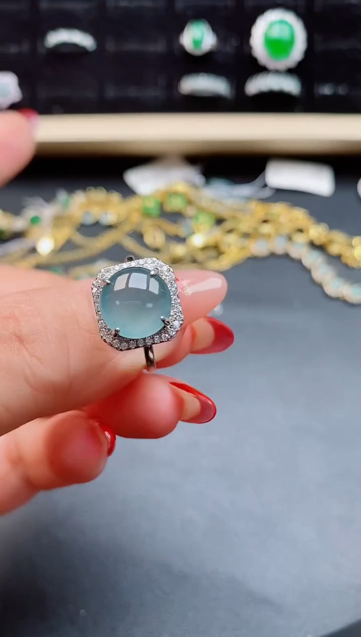 【闪购商品】翡翠戒指银S925镶嵌1212