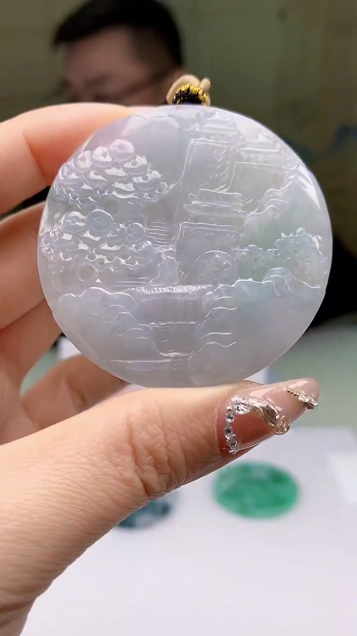 【闪购商品】定制翡翠未镶嵌5125ty-毛货挂件31