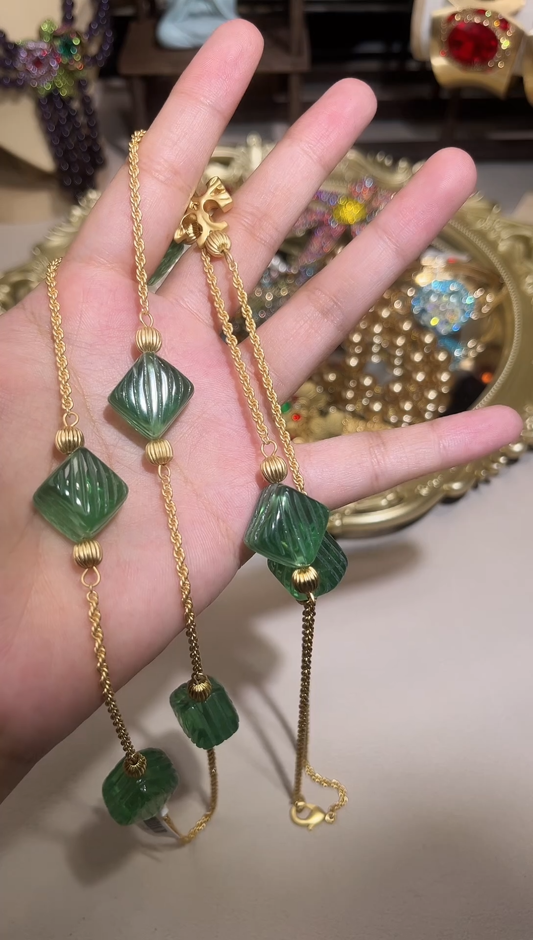 铜合金其他（人造材质）合成立方氧化锆项链