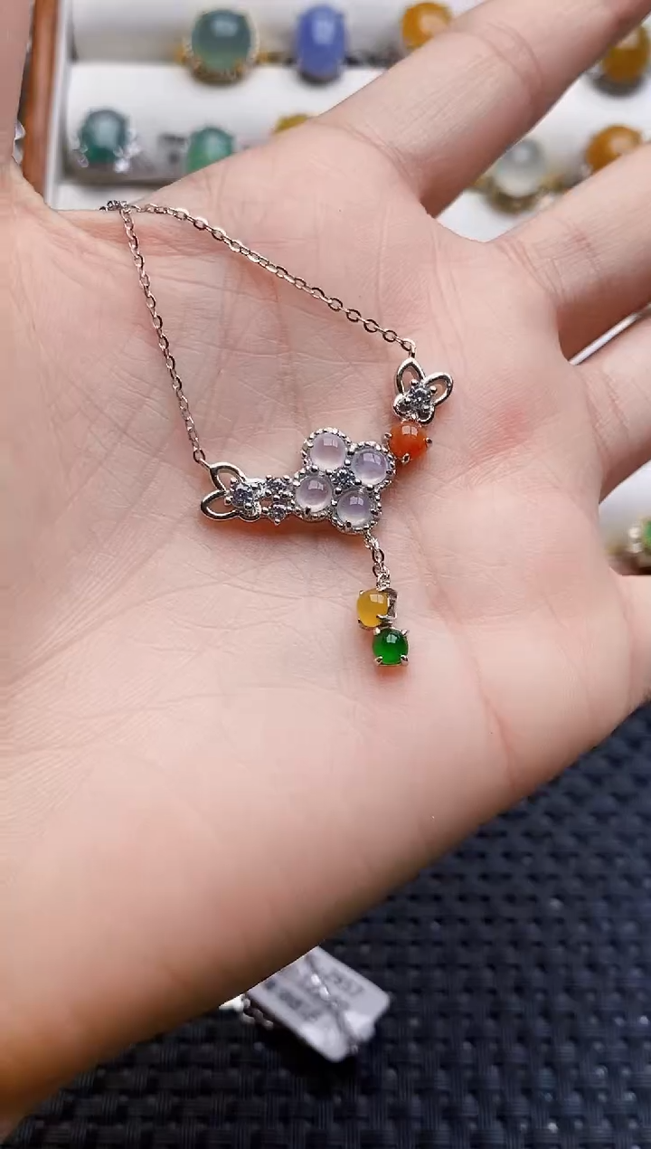 银S925镶嵌戒指翡翠8388