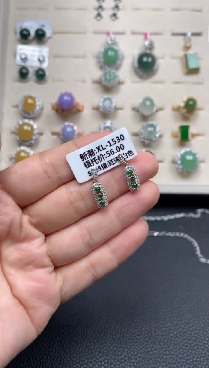 【闪购商品】翡翠戒指银S925镶嵌111111