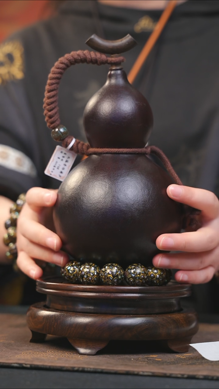 【闪购商品】YU278大漆酒葫芦不包手串及旋转底座